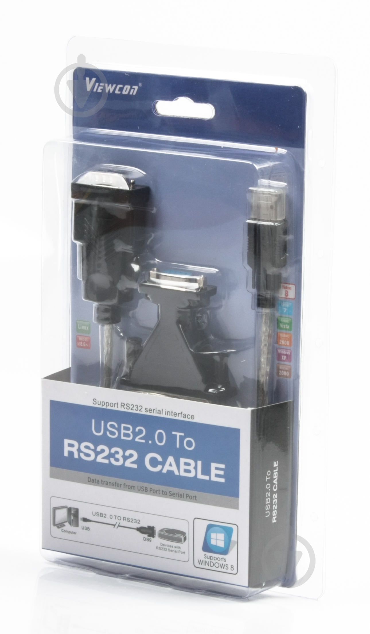 Перехідник Viewcon 1,5 м (VEN24) USB2.0-COM (9+25pin) - фото 2 Перехідник Viewcon 1,5 м (VEN24) USB2.0-COM (9+25pin) - фото 2