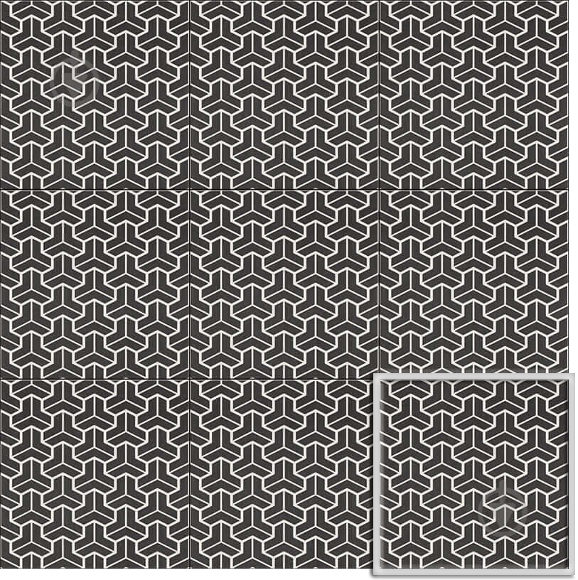 Плитка Mainzu Zenit Black 20х20 см - фото 1