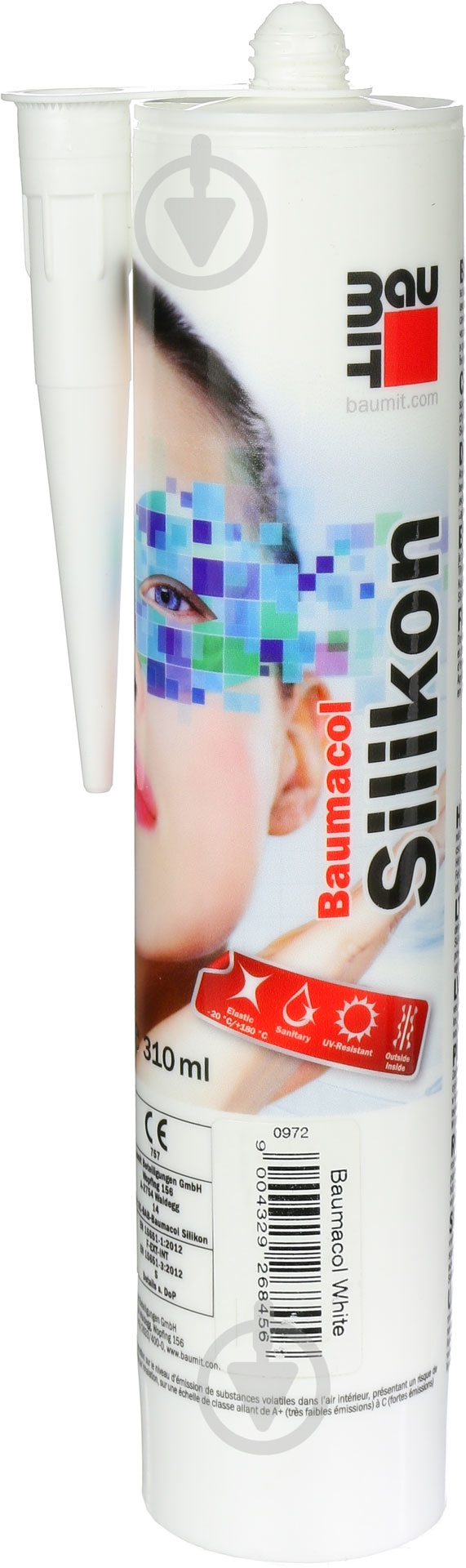 Герметик силиконовый Baumit Baumacol Silikon белый 310 мл - фото 1 Герметик силиконовый Baumit Baumacol Silikon белый 310 мл - фото 1