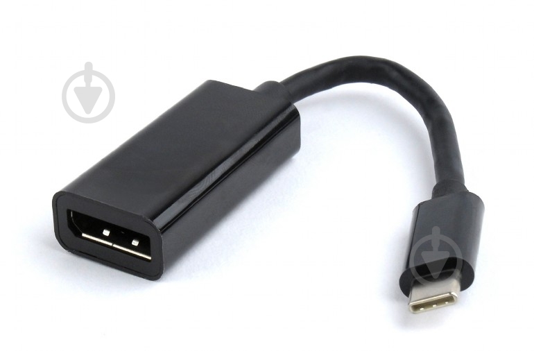 Адаптер Cablexpert 0,15 м черный (A-CM-DPF-01) USB Type-C на DisplayPort - фото 1