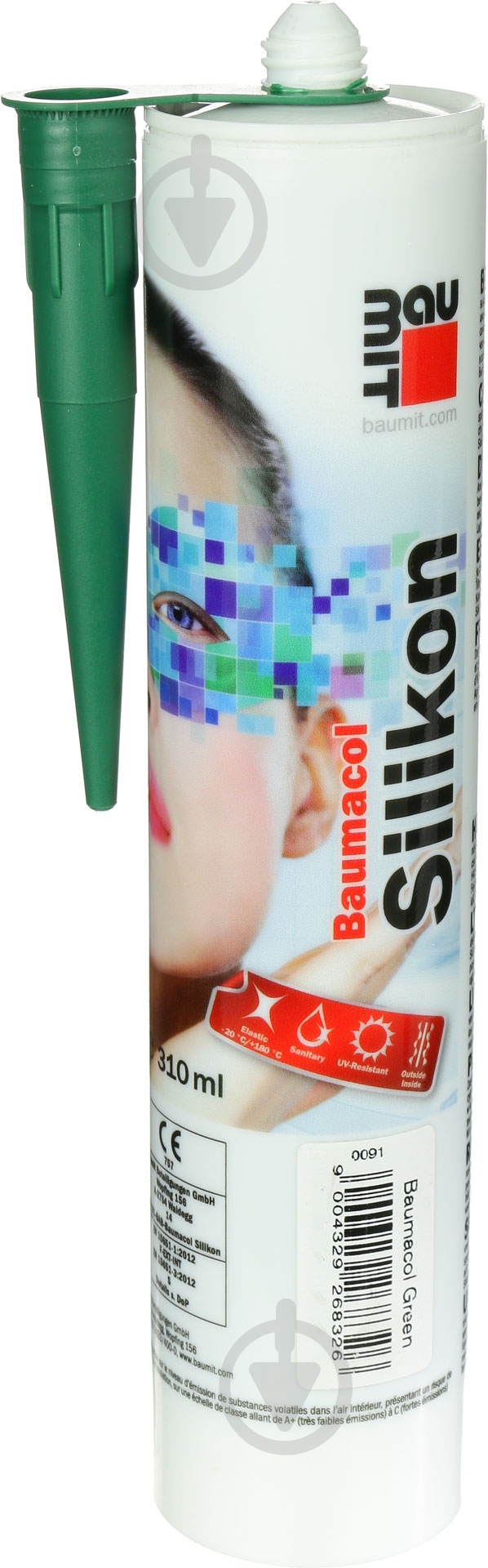 Герметик силиконовый Baumit Baumacol Silikon зеленый 310 мл - фото 1 Герметик силиконовый Baumit Baumacol Silikon зеленый 310 мл - фото 1