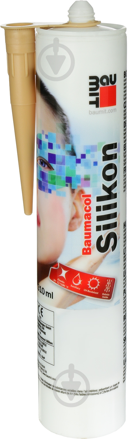 Герметик силиконовый Baumit Baumacol Silikon Miel медовый 310 мл - фото 1 Герметик силиконовый Baumit Baumacol Silikon Miel медовый 310 мл - фото 1