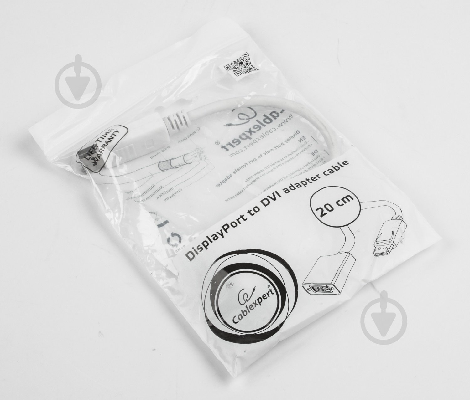 Адаптер Cablexpert 0,2 м белый (A-DPM-DVIF-002-W) DisplayPort на DVI - фото 2 Адаптер Cablexpert 0,2 м белый (A-DPM-DVIF-002-W) DisplayPort на DVI - фото 2