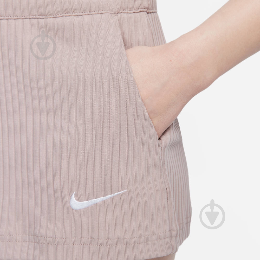Шорты Nike W NSW RIB JRSY HR SHORT DV7862-272 р. L бежевый - фото 4