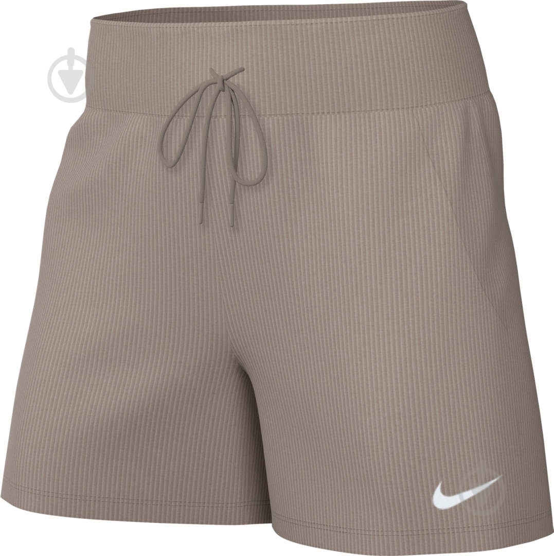 Шорты Nike W NSW RIB JRSY HR SHORT DV7862-272 р. L бежевый - фото 6