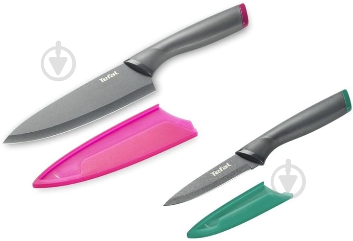 Набір ножів Tefal 9 см + 15 см з чохлом Fresh Kitchen K122S205 - фото 1