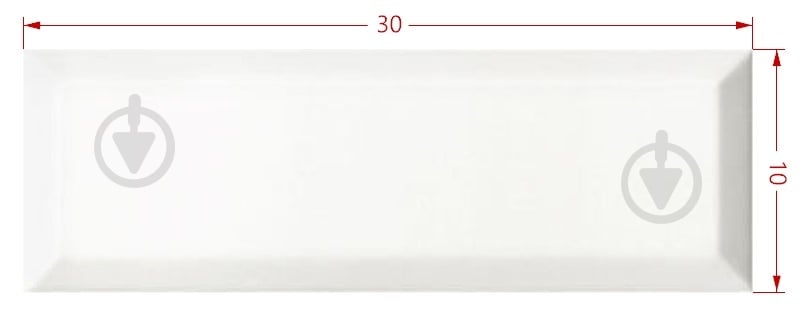 Плитка Mainzu Solid Bissel Blanco Mate 10x30 см - фото 2