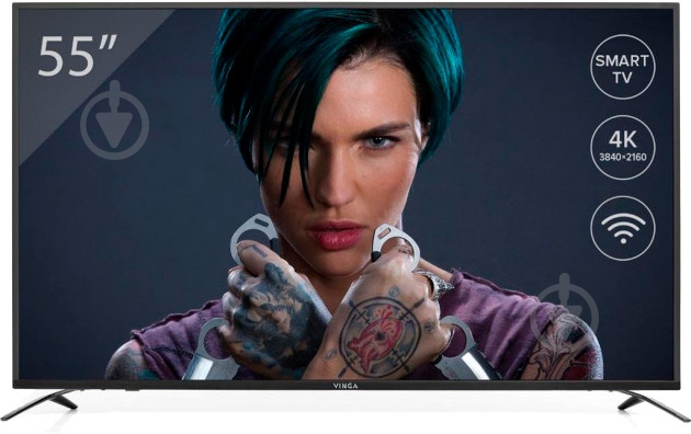 Телевізор Vinga E55UHD20B - фото 1