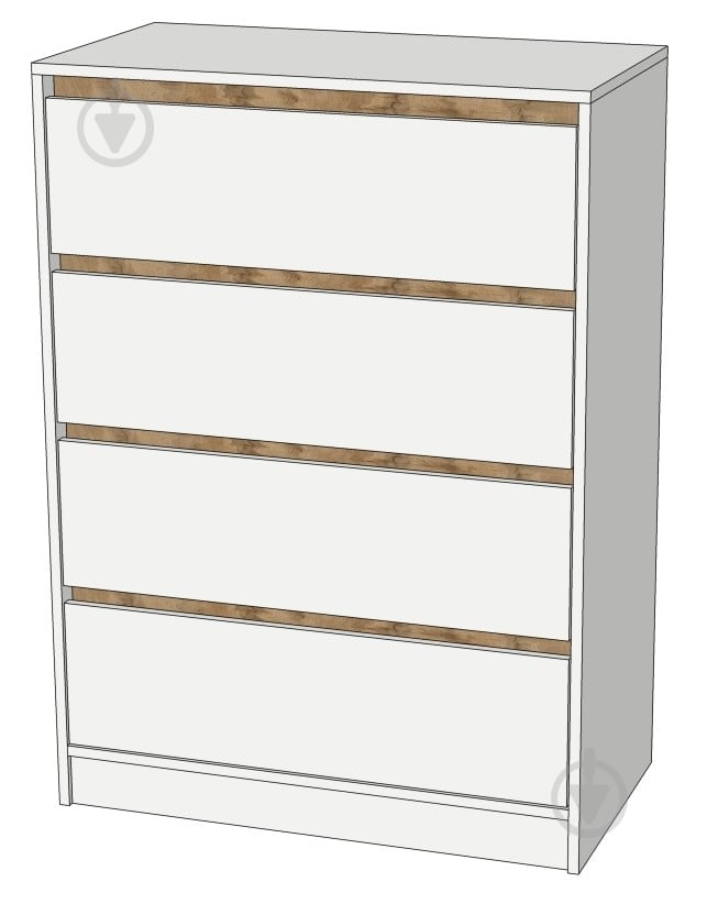 Комод Lion Бергамо 2 4ш 800x1110x430 мм нимфея альба/нимфея альба - фото 2