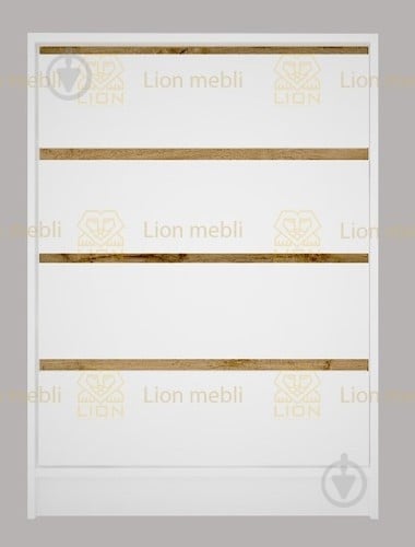 Комод Lion Бергамо 2 4ш 800x1110x430 мм нимфея альба/нимфея альба - фото 3