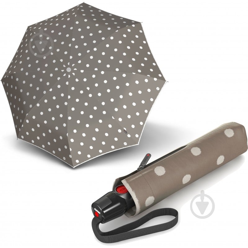 Зонт Knirps Kn95 3201 4902 T.200 Medium Duomatic dot art taupe - фото 1