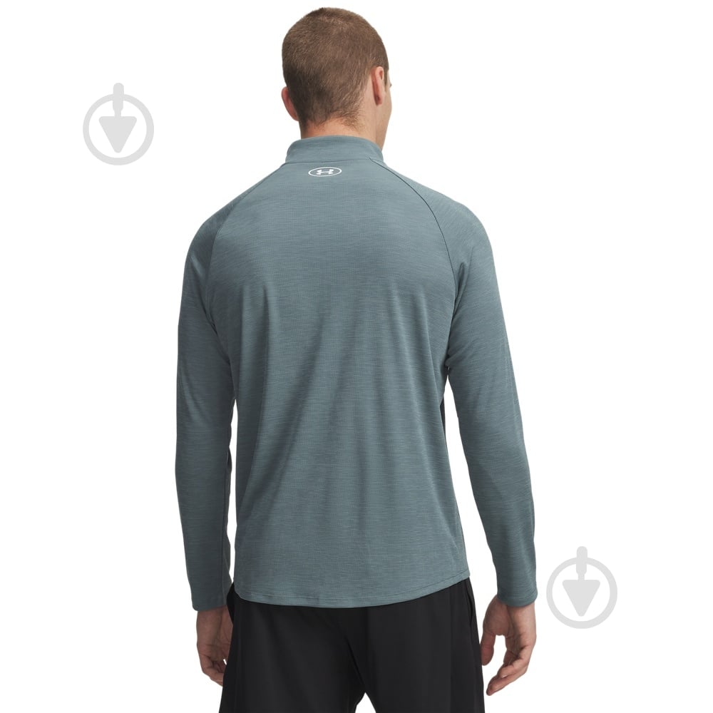 Джемпер Under Armour Tech Textured 1/2 Zip 1382797-587 р.L зеленый - фото 2 Джемпер Under Armour Tech Textured 1/2 Zip 1382797-587 р.L зеленый - фото 2