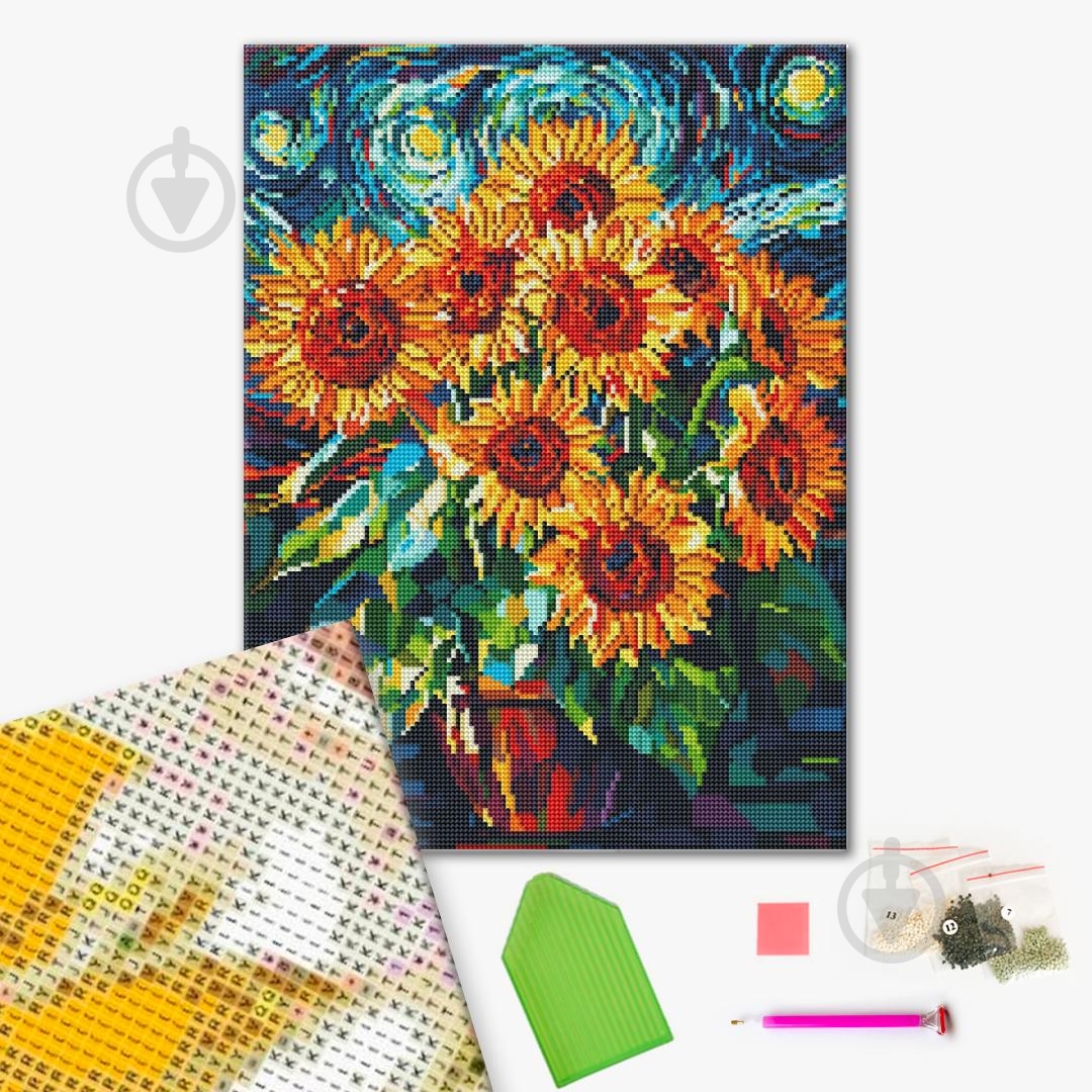 Алмазна мозаїка Соняшники 40х50 см Brushme - фото 1 Алмазна мозаїка Соняшники 40х50 см Brushme - фото 1