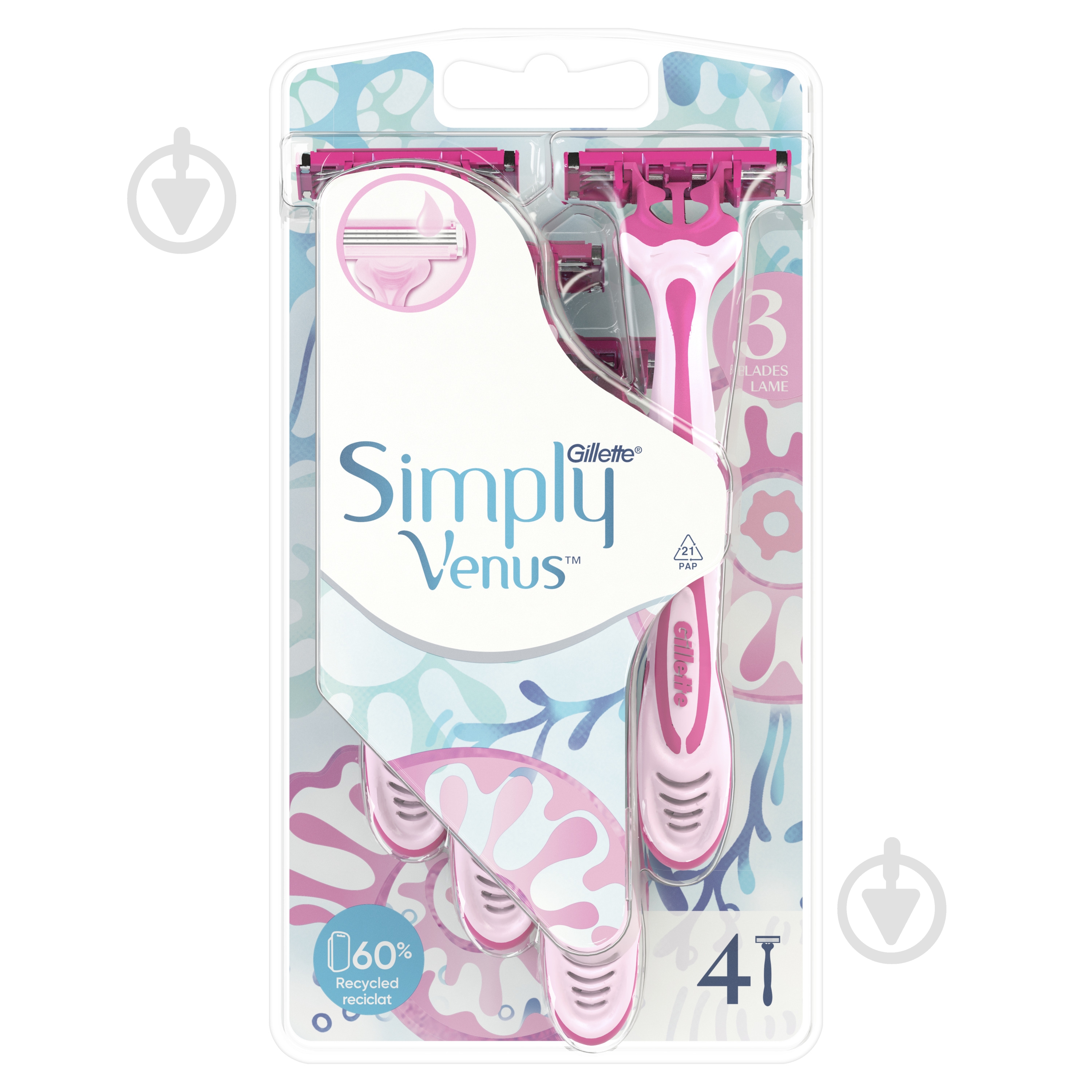 Станки одноразовые Gillette Venus Simply 3 4 шт. - фото 2