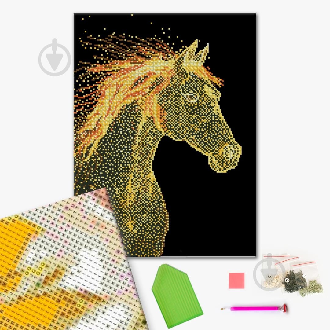 Алмазная мозаика Светящаяся лошадь 40х50 см Brushme - фото 1 Алмазная мозаика Светящаяся лошадь 40х50 см Brushme - фото 1