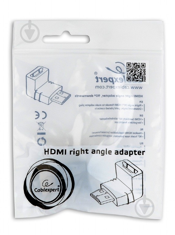 Перехідник Cablexpert кутовий HDMI чорний (A-HDMI90-FML) - фото 4