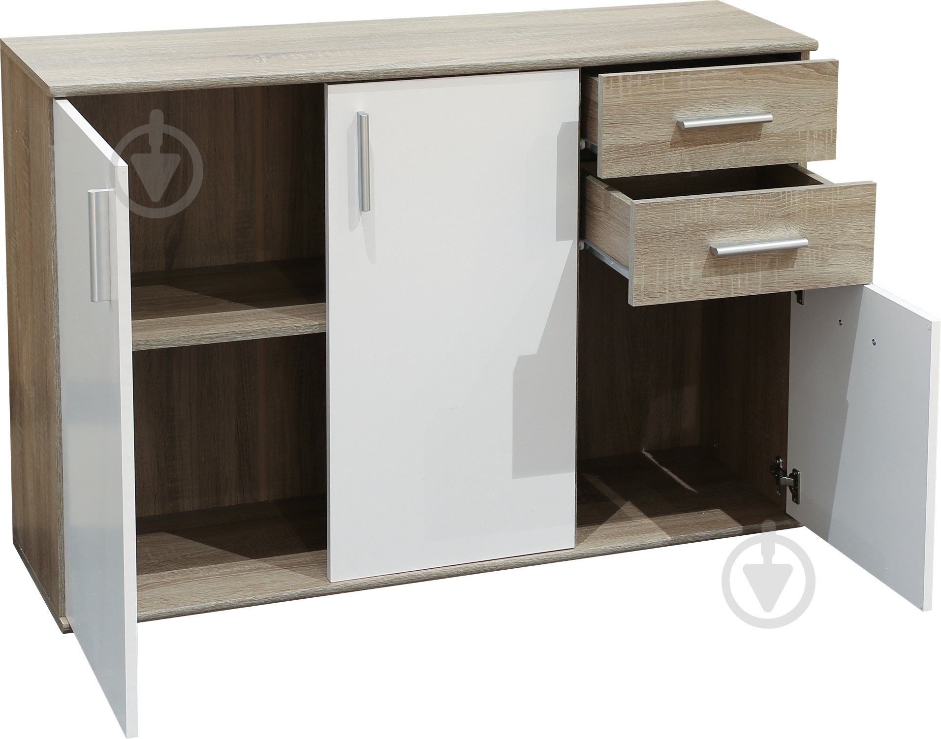 Комод VMV Holding Бобби KOM 3D2S дуб cонома темный/белый - фото 2
