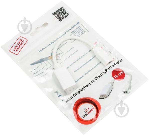 Кабель Cablexpert 0,16 м белый (A-mDPF-DPM-001-W) - фото 2