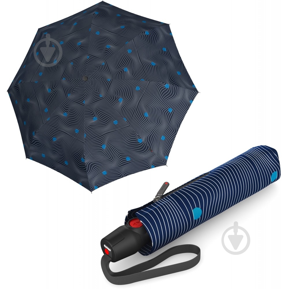 Зонт Knirps Kn95 3201 8545 T.200 Medium Duomatic meditate blue ecorepel - фото 1
