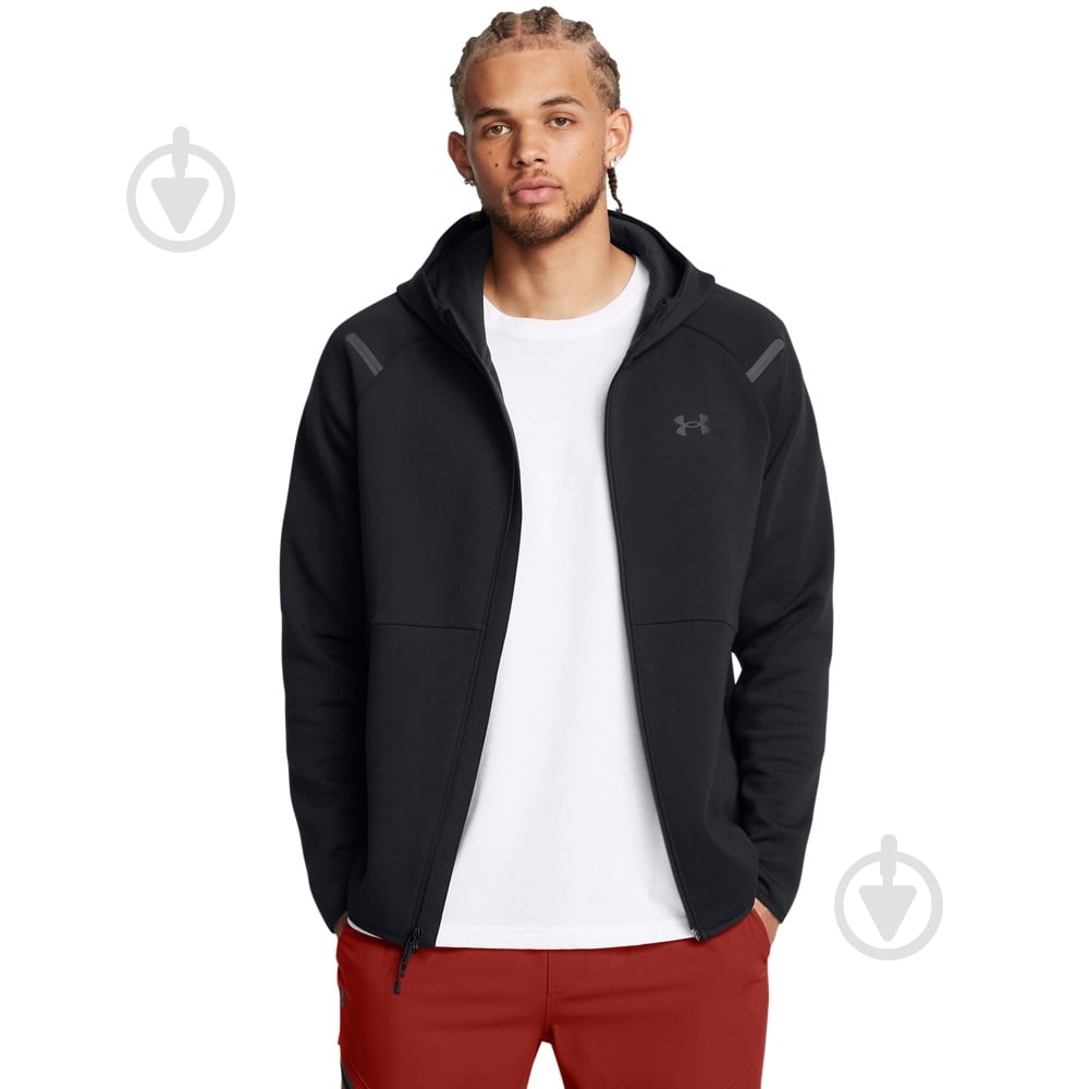 Худі Under Armour Unstoppable Flc FZ HD EU 1389352-001 р.XL чорний - фото 1 Худі Under Armour Unstoppable Flc FZ HD EU 1389352-001 р.XL чорний - фото 1