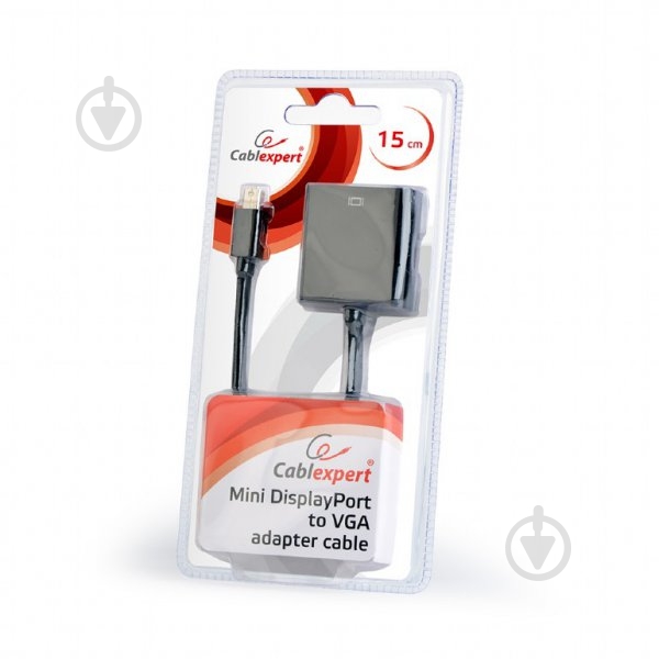 Адаптер Cablexpert чорний (AB-mDPM-VGAF-02) Mini DisplayPort в VGA - фото 2