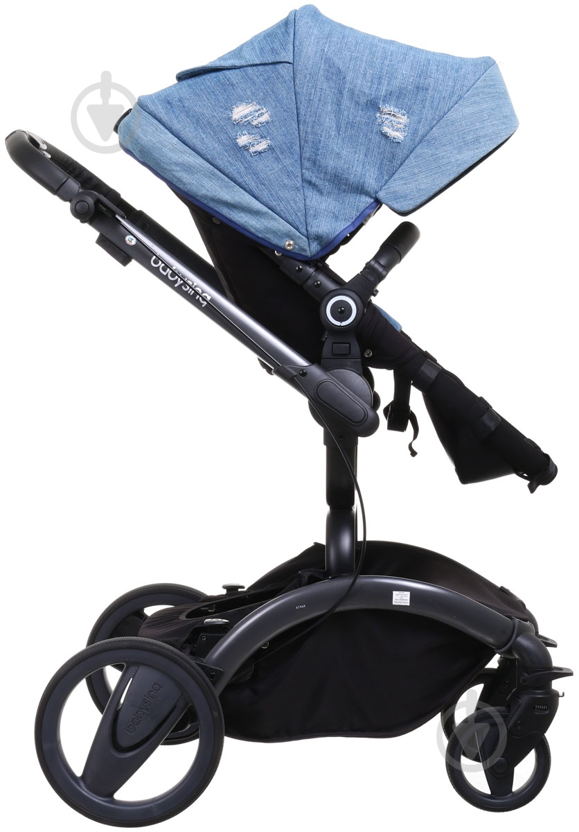 Коляска універсальна 2 в 1 Babysing V-GO Jeans Blue - фото 8