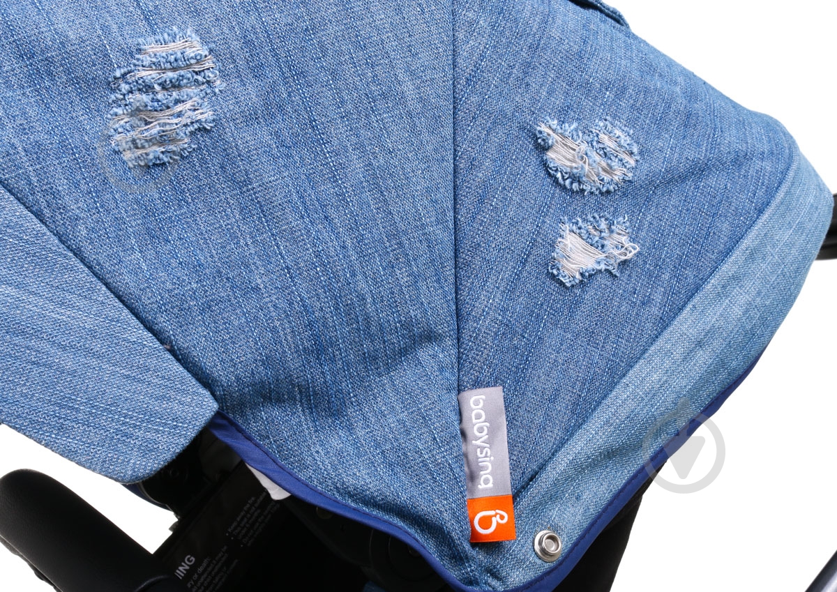 Коляска універсальна 2 в 1 Babysing V-GO Jeans Blue - фото 14