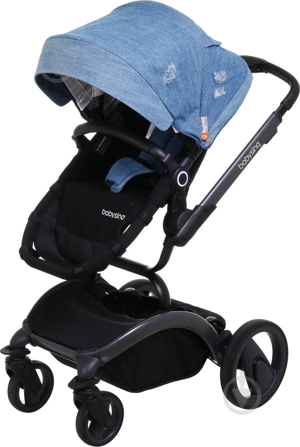 Коляска універсальна 2 в 1 Babysing V-GO Jeans Blue - фото 6