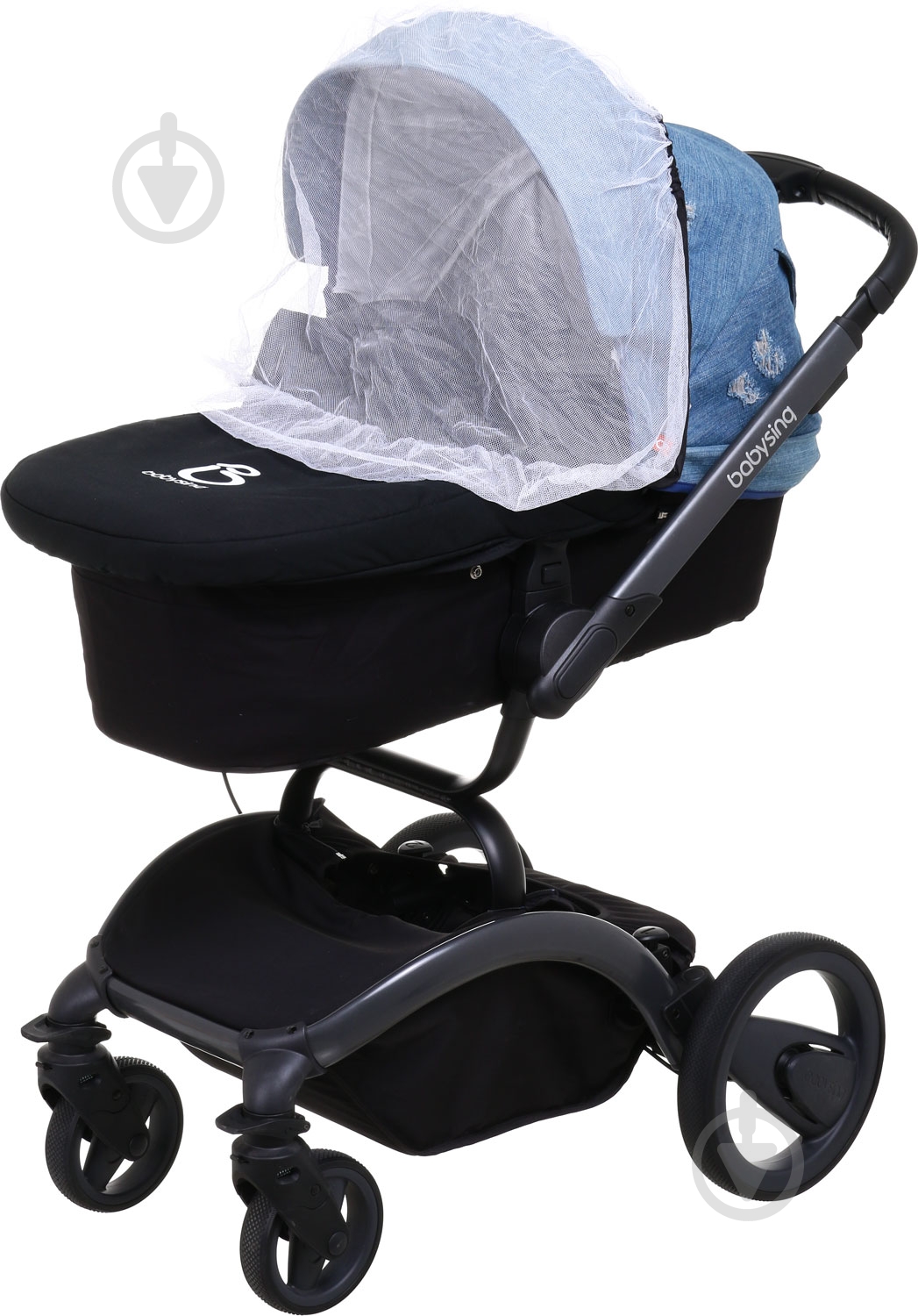 Коляска універсальна 2 в 1 Babysing V-GO Jeans Blue - фото 4