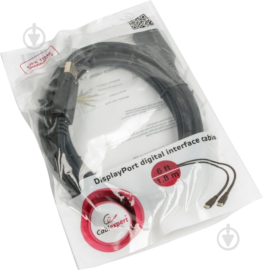 Кабель Cablexpert DisplayPort/DisplayPort 1,8 м чорний (CC-DP2-6) DisplayPort v1.2 цифровий інтерфейс - фото 2