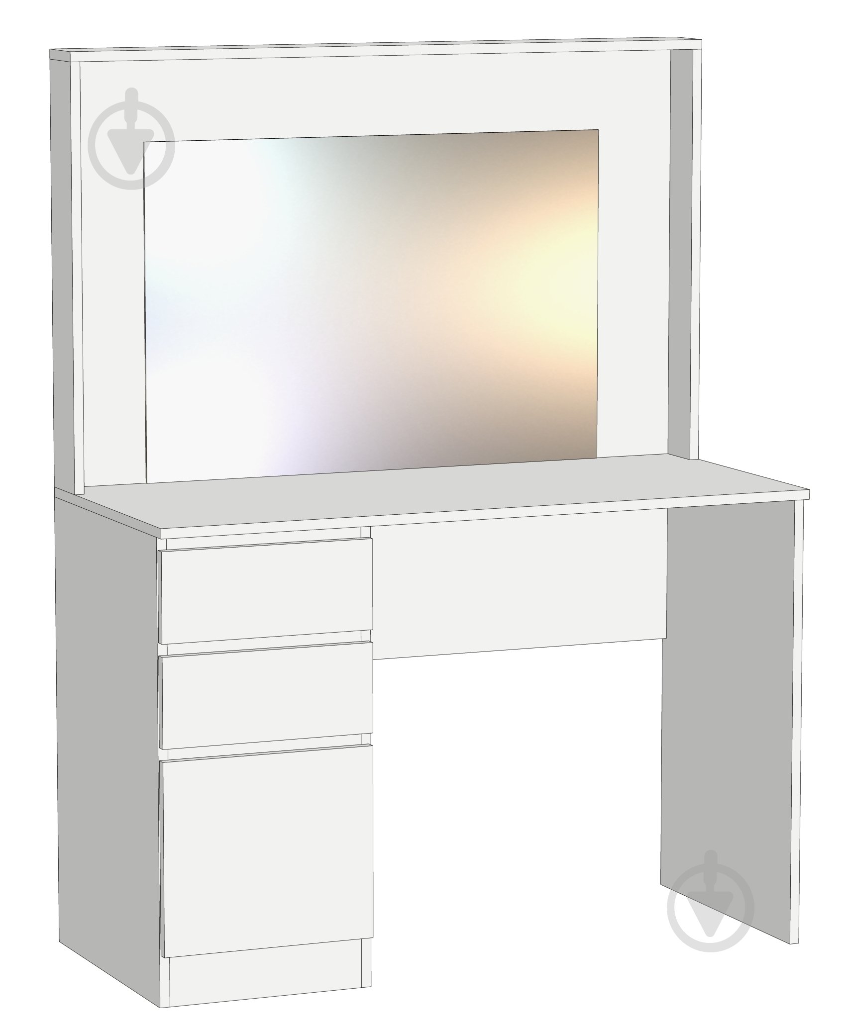 Трюмо Lion Мисс 1450х1100х500 мм 1100х1450х500 мм нимфея альба / нимфея альба - фото 2