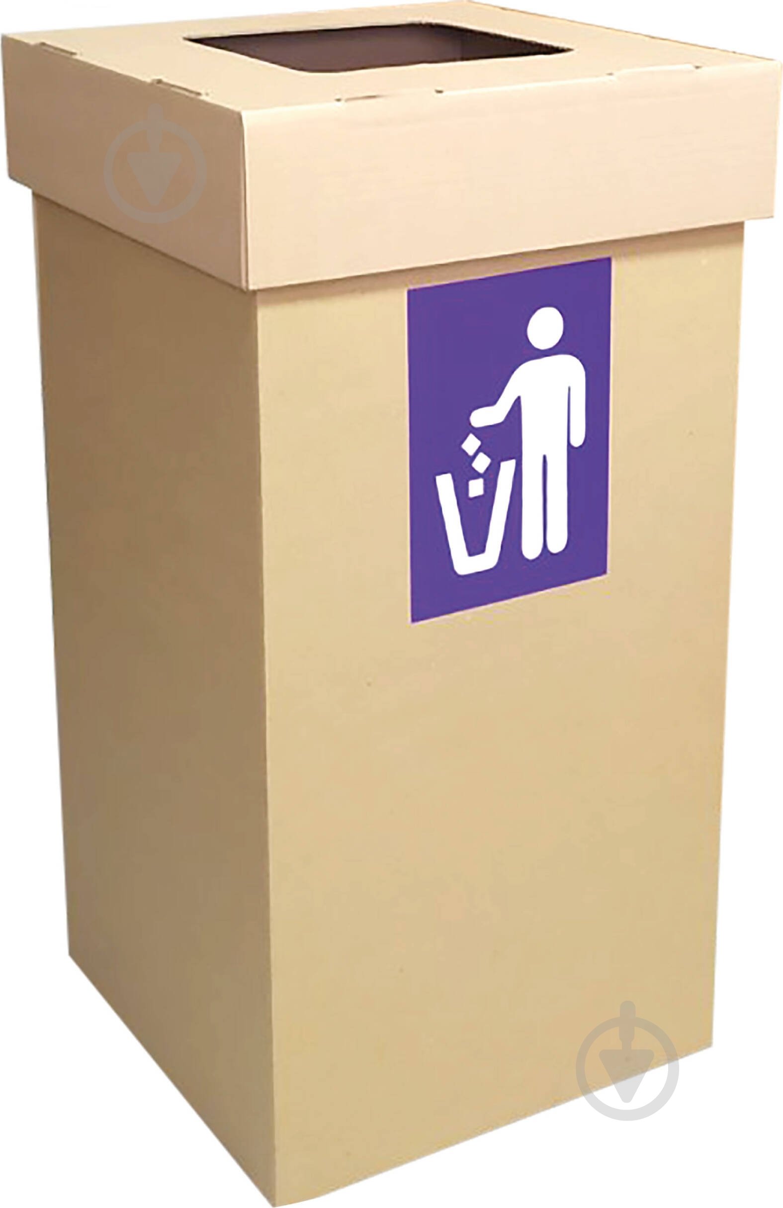 Контейнер для сміття 350х350х700 мм 85,75 л бежевий - фото 1