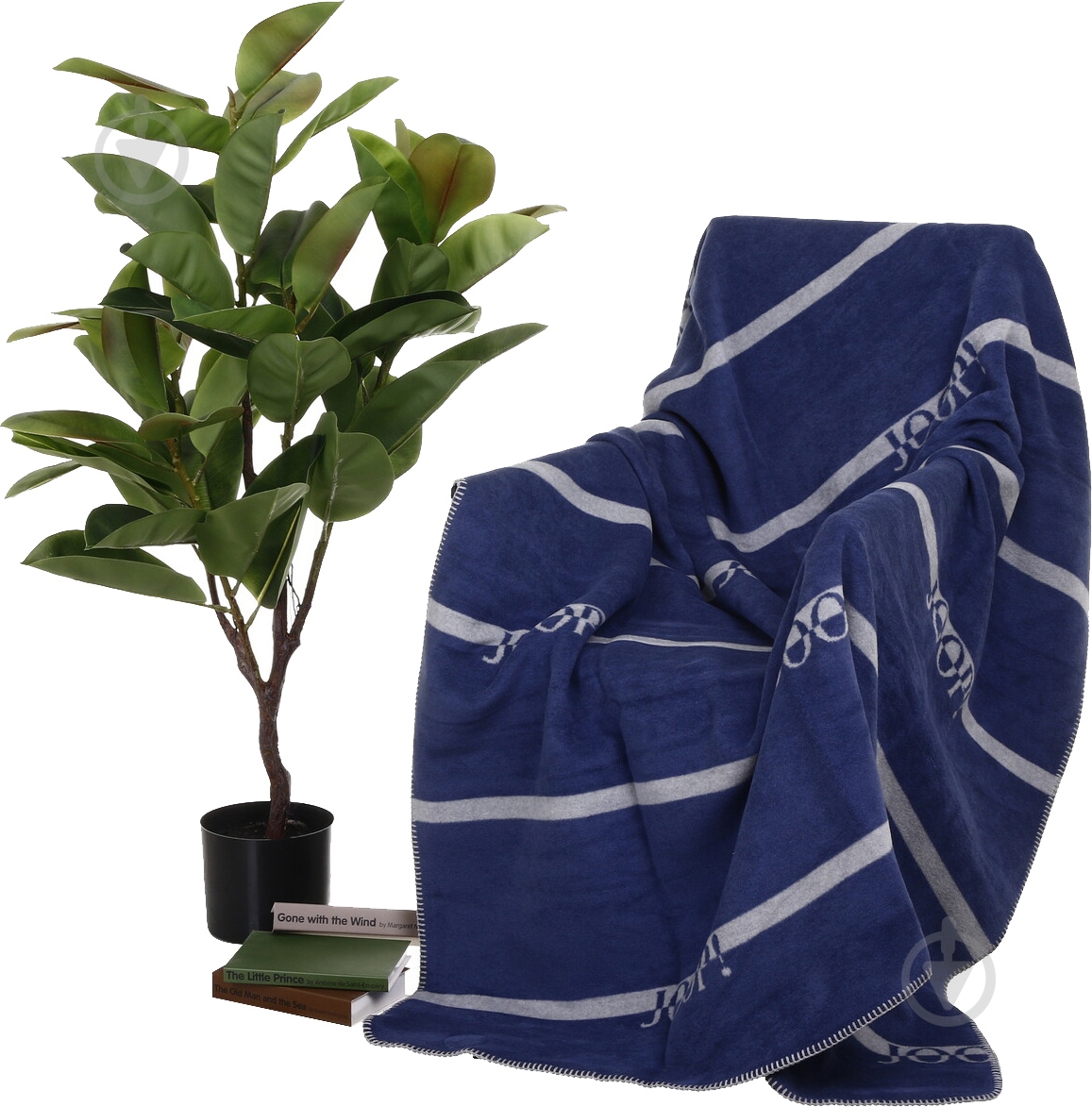 Плед Logo-Str Navy 150x200 см синий Joop! - фото 1 Плед Logo-Str Navy 150x200 см синий Joop! - фото 1