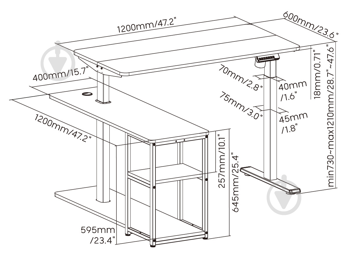 ВИТРИНА! Стол компьютерный OfficePro ODE119W - фото 20 ВИТРИНА! Стол компьютерный OfficePro ODE119W - фото 20