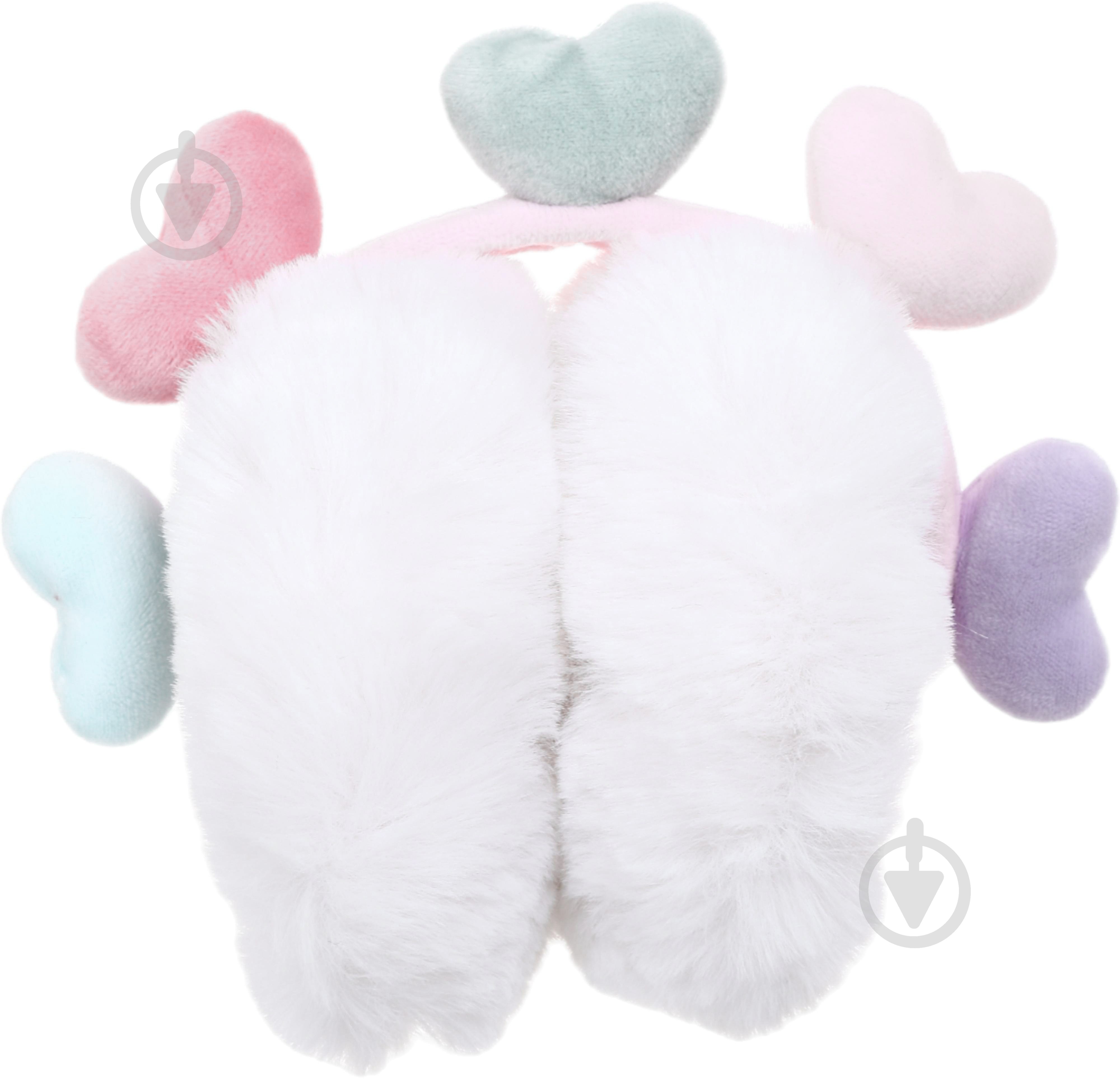 Головний убір Shantou навушники хутряні дитячі серця молочний E2304 E2304 р.OS молочний - фото 3