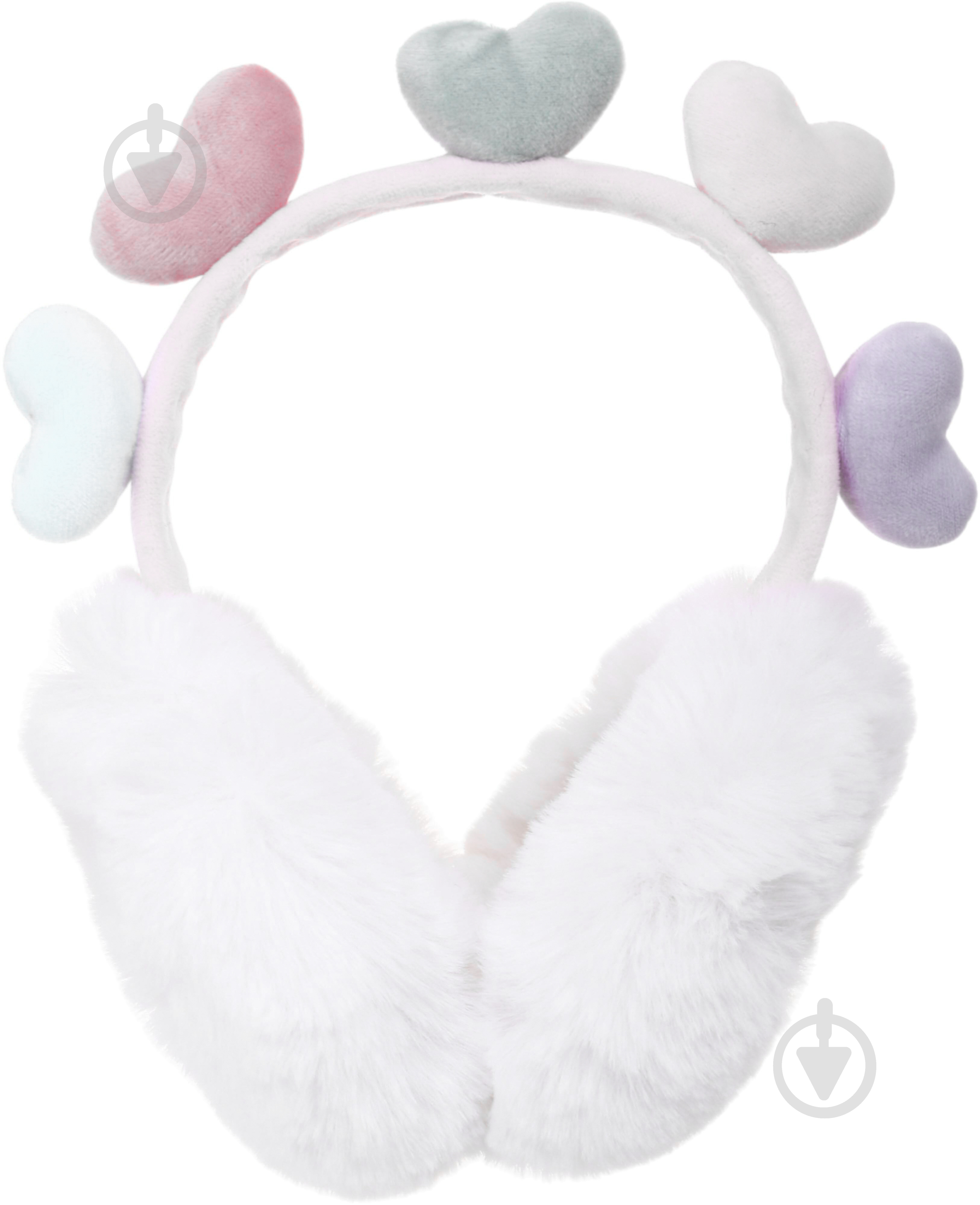 Головний убір Shantou навушники хутряні дитячі серця молочний E2304 E2304 р.OS молочний - фото 2