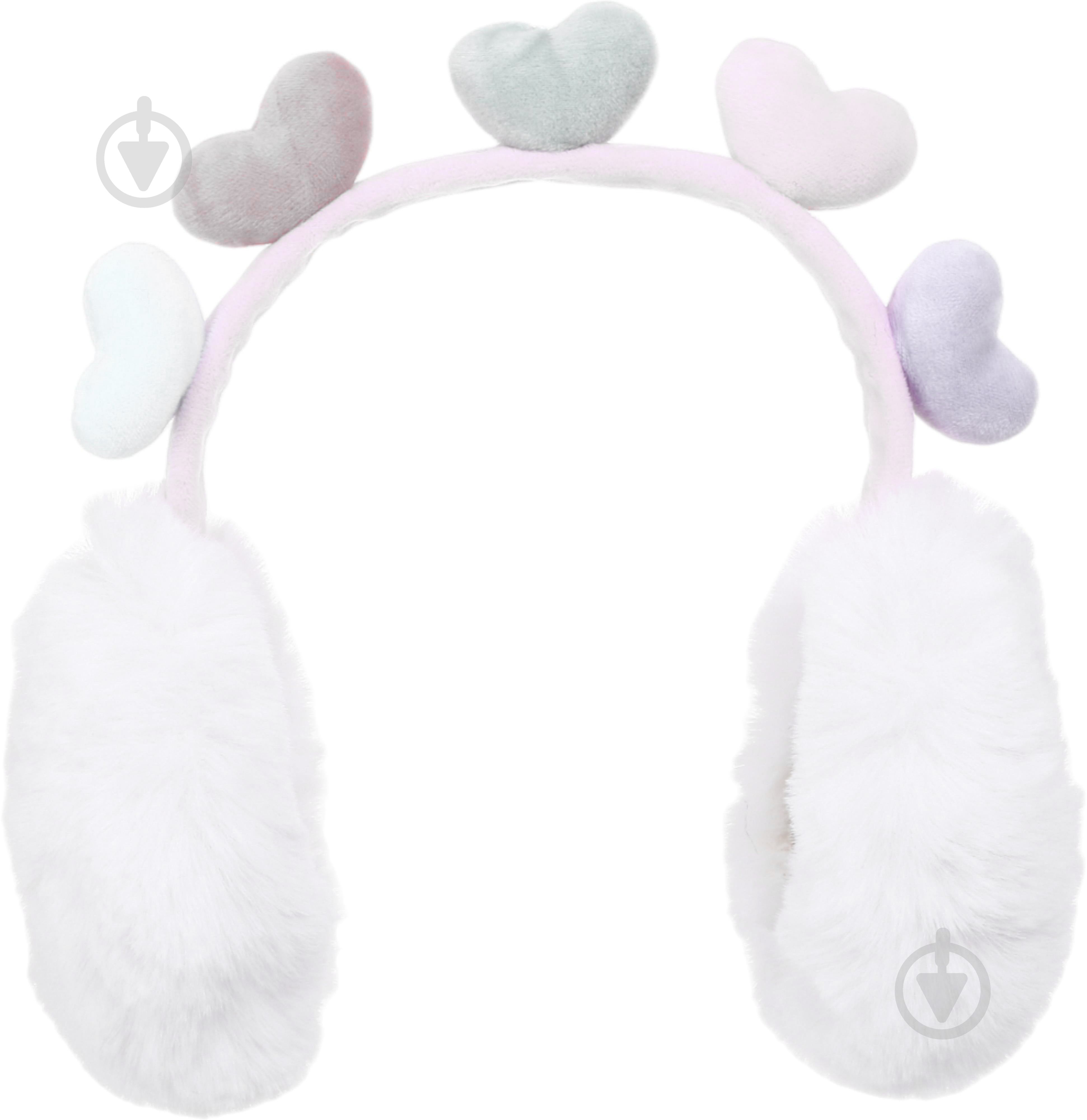 Головний убір Shantou навушники хутряні дитячі серця молочний E2304 E2304 р.OS молочний - фото 1
