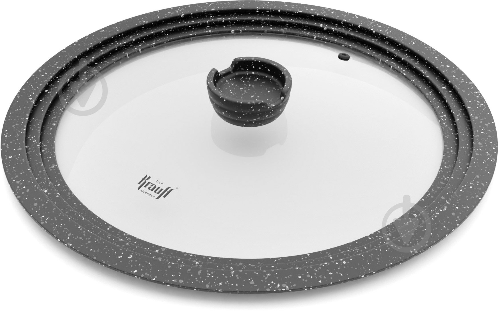 Кришка скляна Krauff MultiSize з силіконовим обідком 24-28 см 29-305-093 - фото 1