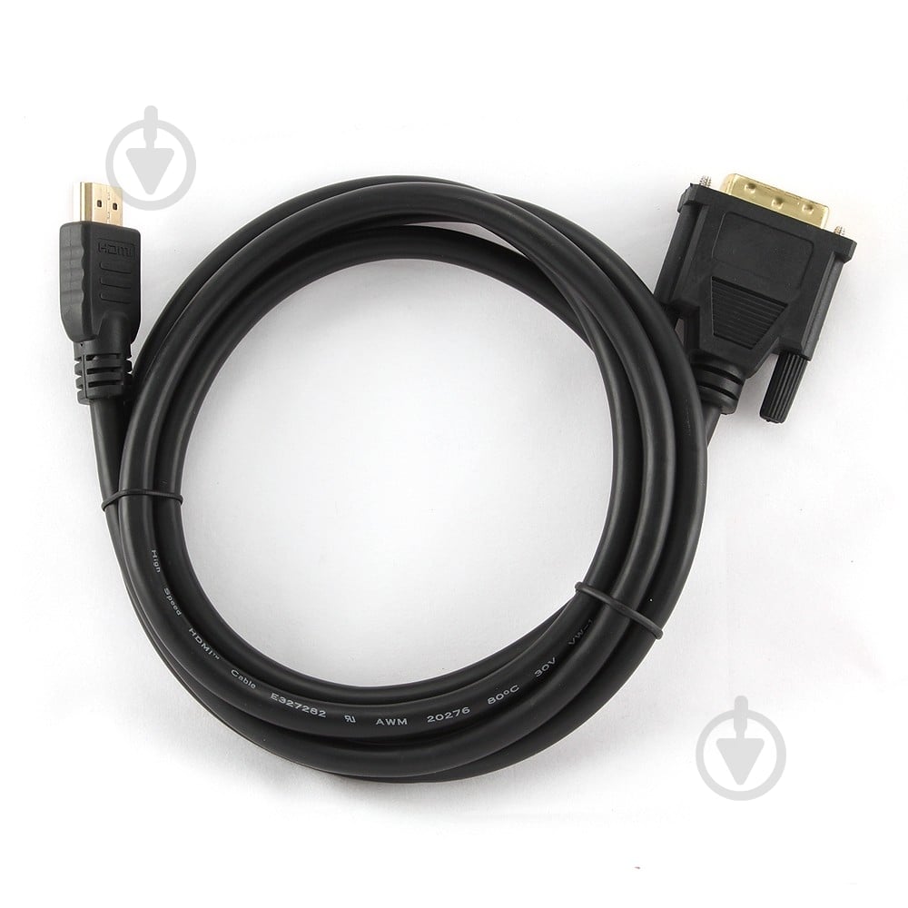 Кабель Cablexpert HDMI – DVI 4,5 м черный (CC-HDMI-DVI-15) HDMI-DVI, V1.3/19-пин, позолоченные коннекторы - фото 4 Кабель Cablexpert HDMI – DVI 4,5 м черный (CC-HDMI-DVI-15) HDMI-DVI, V1.3/19-пин, позолоченные коннекторы - фото 4