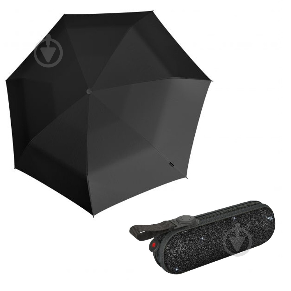 Парасолька Knirps Kn95 6010 8508 X1 Manual 2glam black ecorepel - фото 1