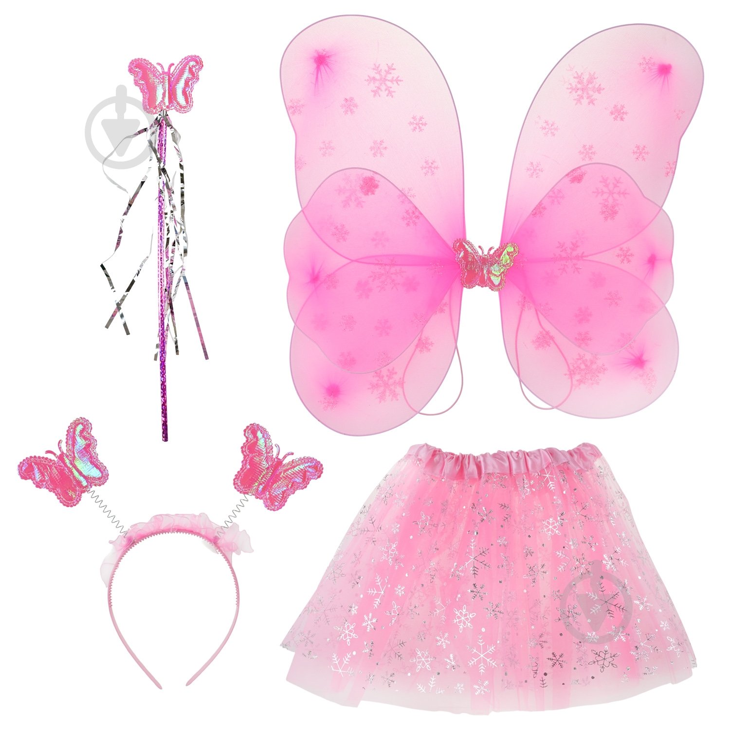 Костюм детский карнавальный Shantou (юбка, крылья, обруч, волшебная палочка) светло-розовый E2505 - фото 1 Костюм детский карнавальный Shantou (юбка, крылья, обруч, волшебная палочка) светло-розовый E2505 - фото 1