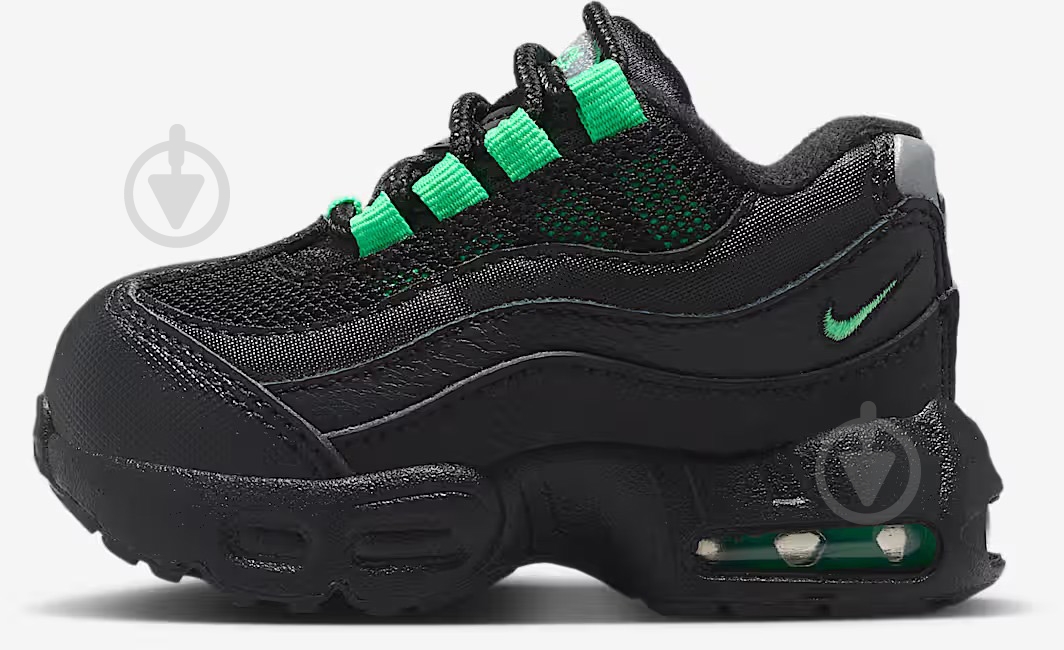 Кроссовки детские демисезонные Nike Air Max 95 Recraft LTR BT HQ6365-009 р.21 черные - фото 1 Кроссовки детские демисезонные Nike Air Max 95 Recraft LTR BT HQ6365-009 р.21 черные - фото 1