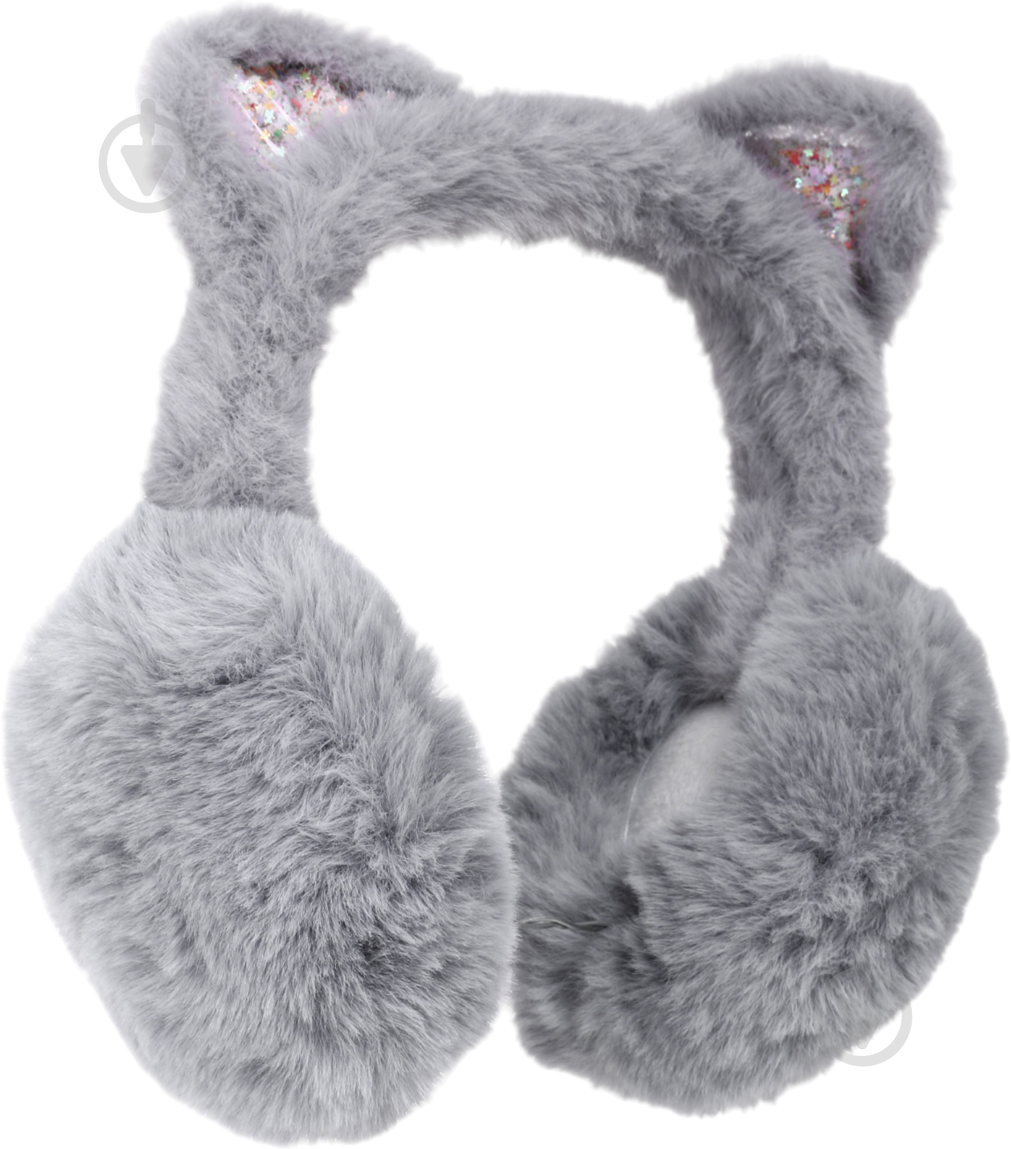 Головний убір Shantou навушники хутряні дитячі з вушками сірий E2316 E2316 р.OS сірий - фото 3