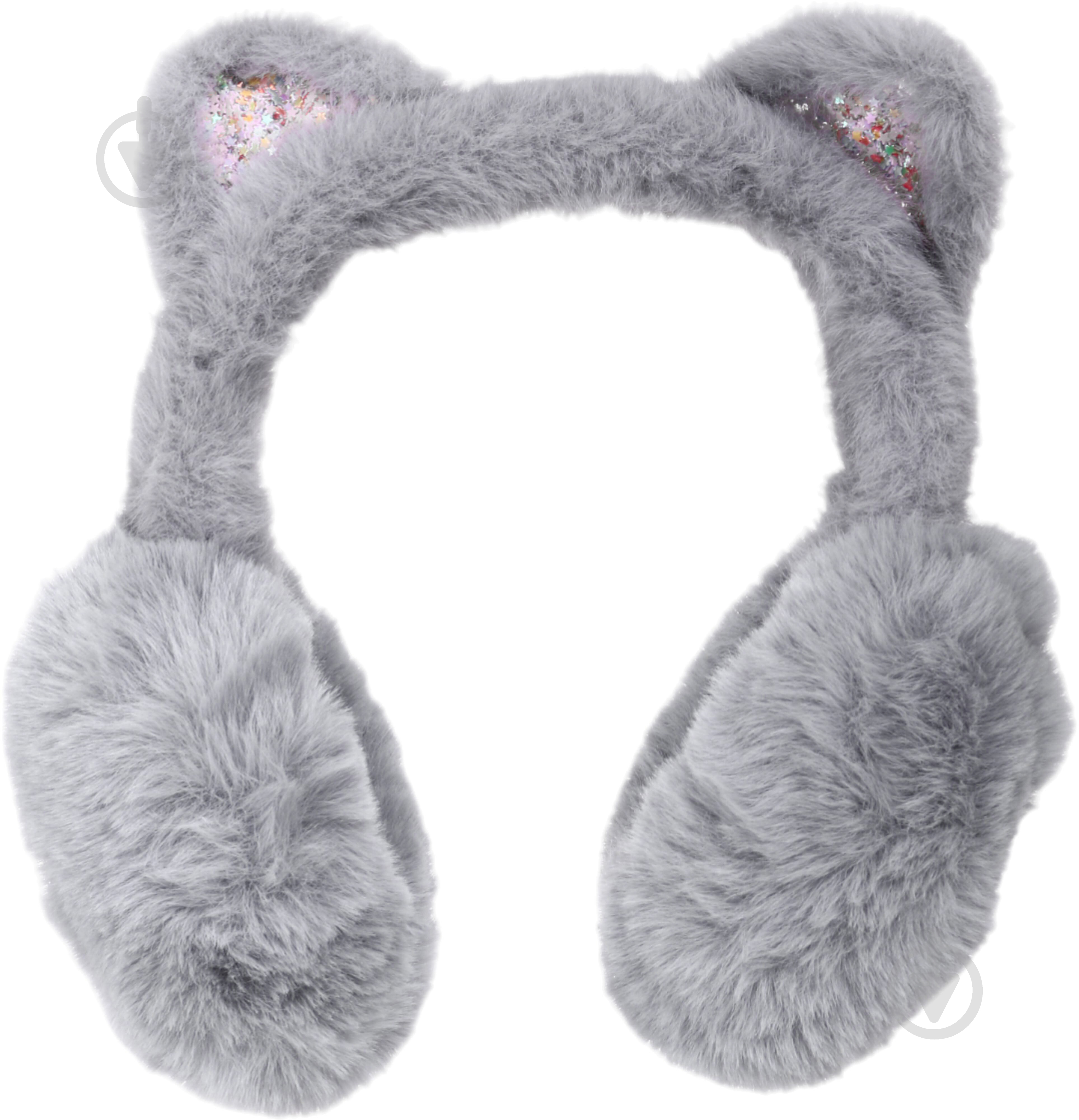 Головний убір Shantou навушники хутряні дитячі з вушками сірий E2316 E2316 р.OS сірий - фото 1