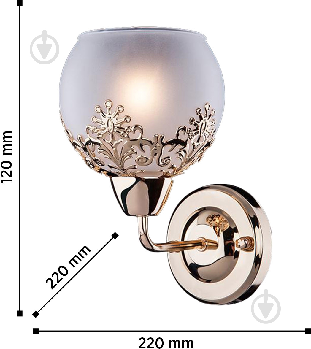 Бра Blitz 9136-11 1x40 Вт E14 золото - фото 3 Бра Blitz 9136-11 1x40 Вт E14 золото - фото 3