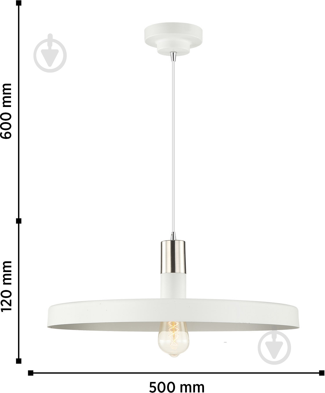 Подвес Blitz 7398-31 1x40 Вт E27 белый - фото 2