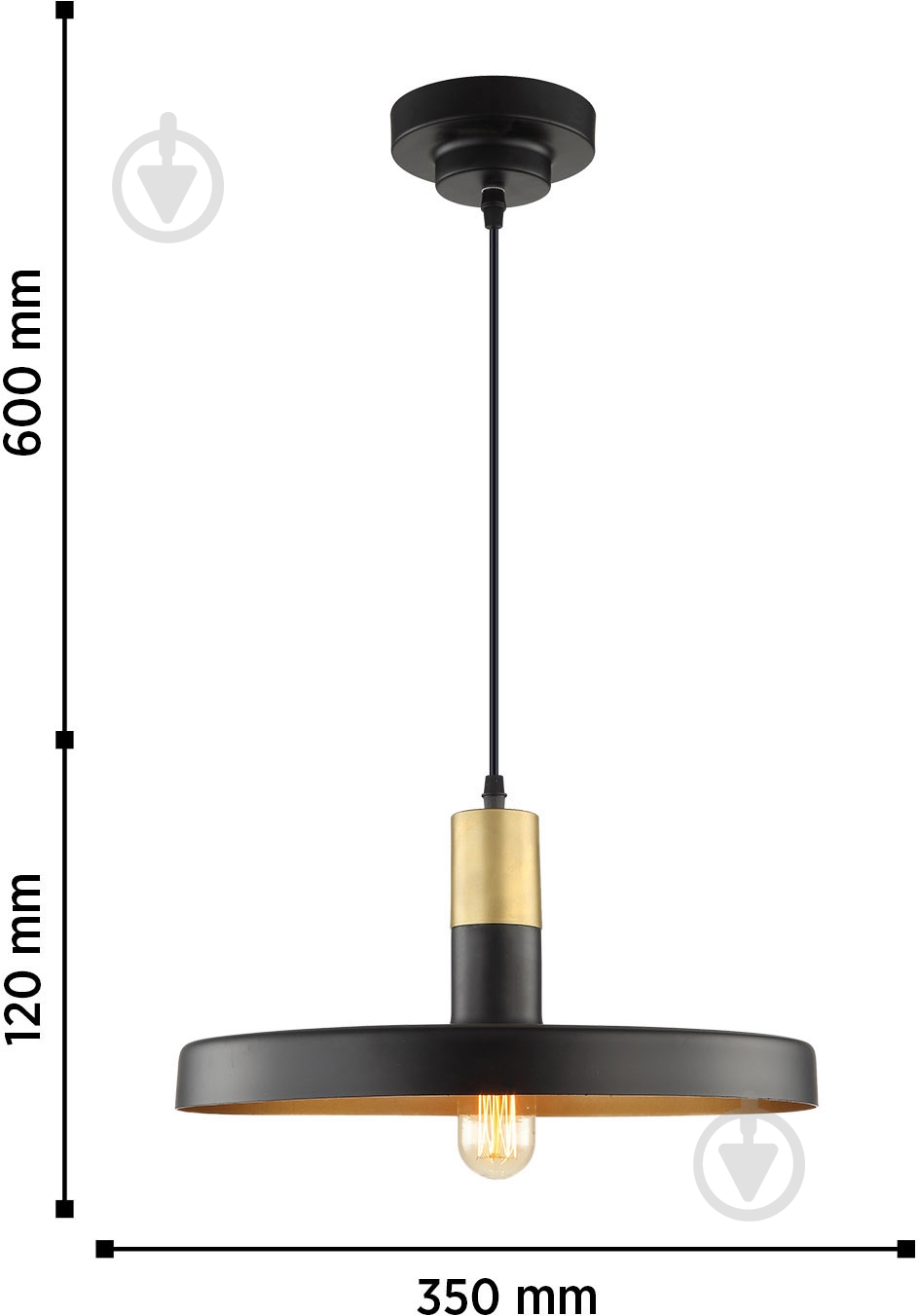 Подвес Blitz 7399-31 1x40 Вт E27 черный - фото 2