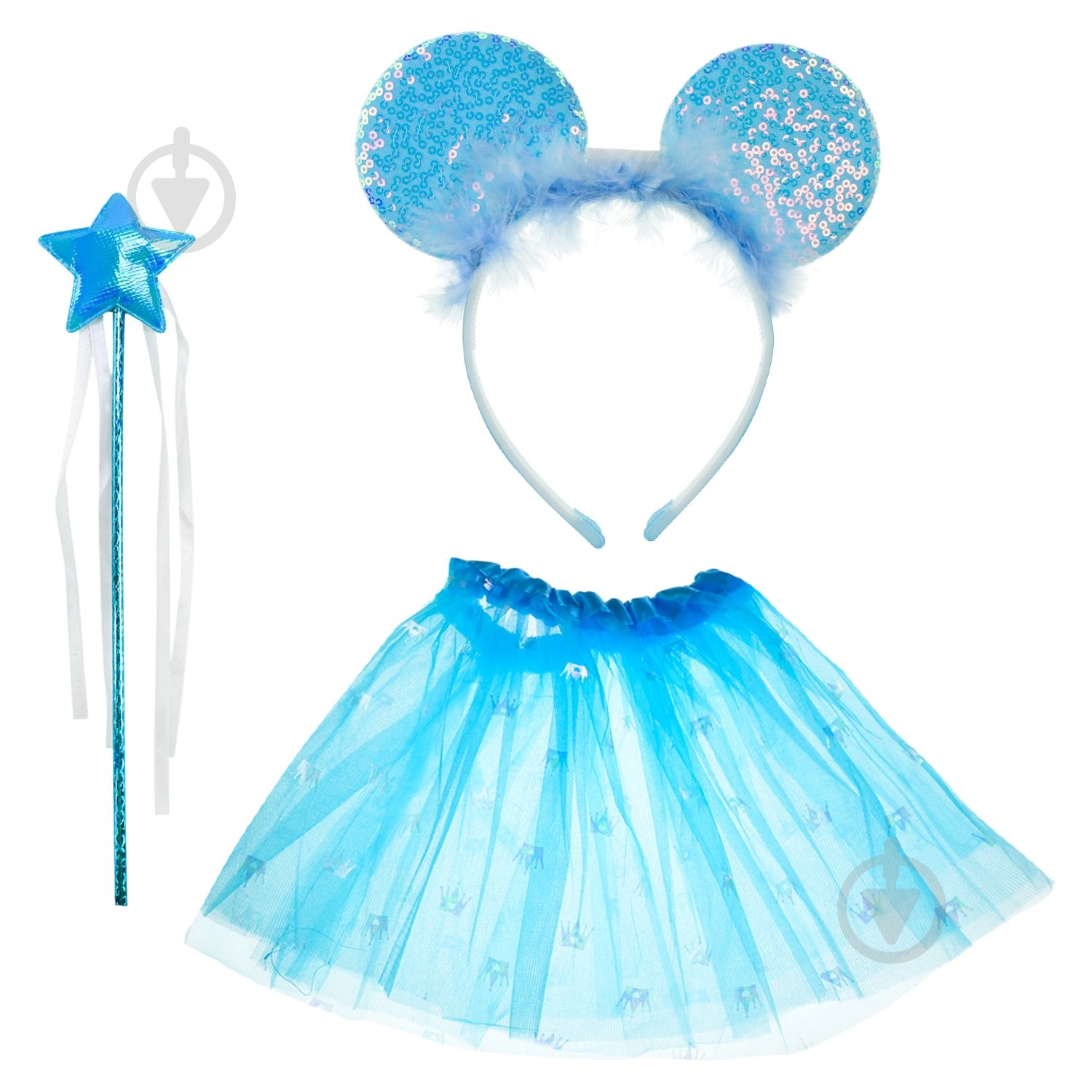 Костюм детский карнавальный Shantou обруч, волшебная палочка, юбка голубой E2504-1 - фото 1 Костюм детский карнавальный Shantou обруч, волшебная палочка, юбка голубой E2504-1 - фото 1