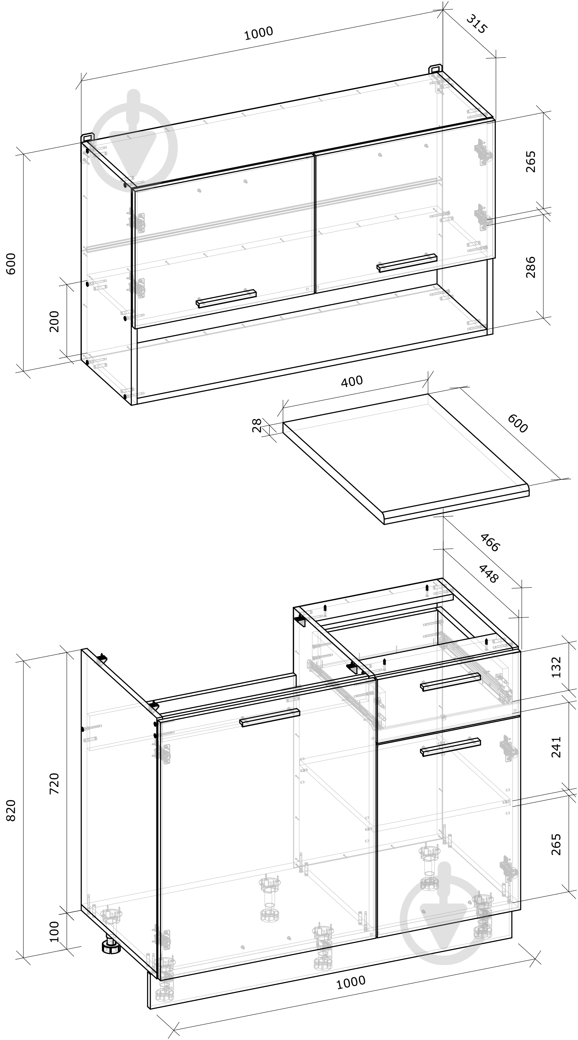 Кухня Грейд Дана ДСП 1м білий/дуб артізан - фото 3