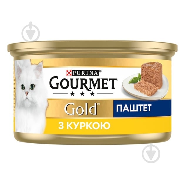 Консерва для котів Gourmet by Purina Gold паштет з куркою 85 г - фото 3
